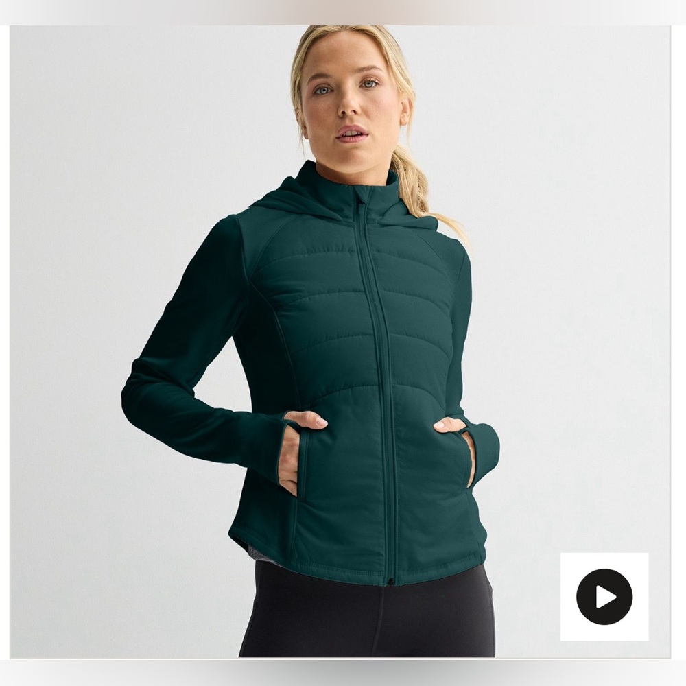 Tek Gear Hooded Mixed-Media Jacket
